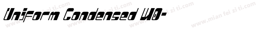 Uniform Condensed W0字体转换